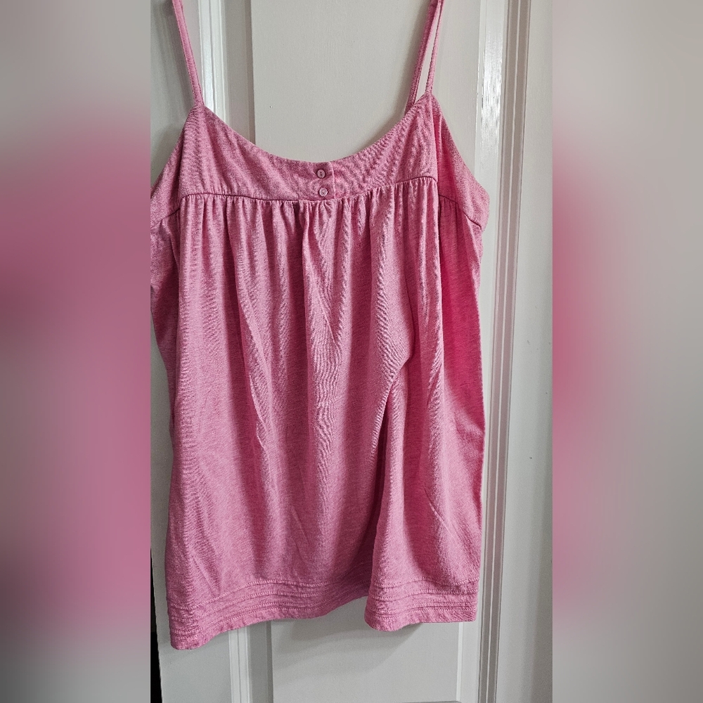 GAP Pink Tank with Spaghetti Straps
